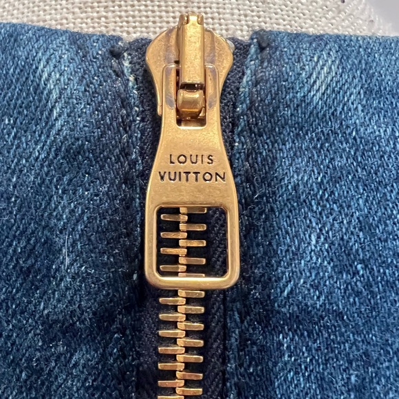 Louis Vuitton Blue Patchwork Denim Dress - Picture 12 of 14